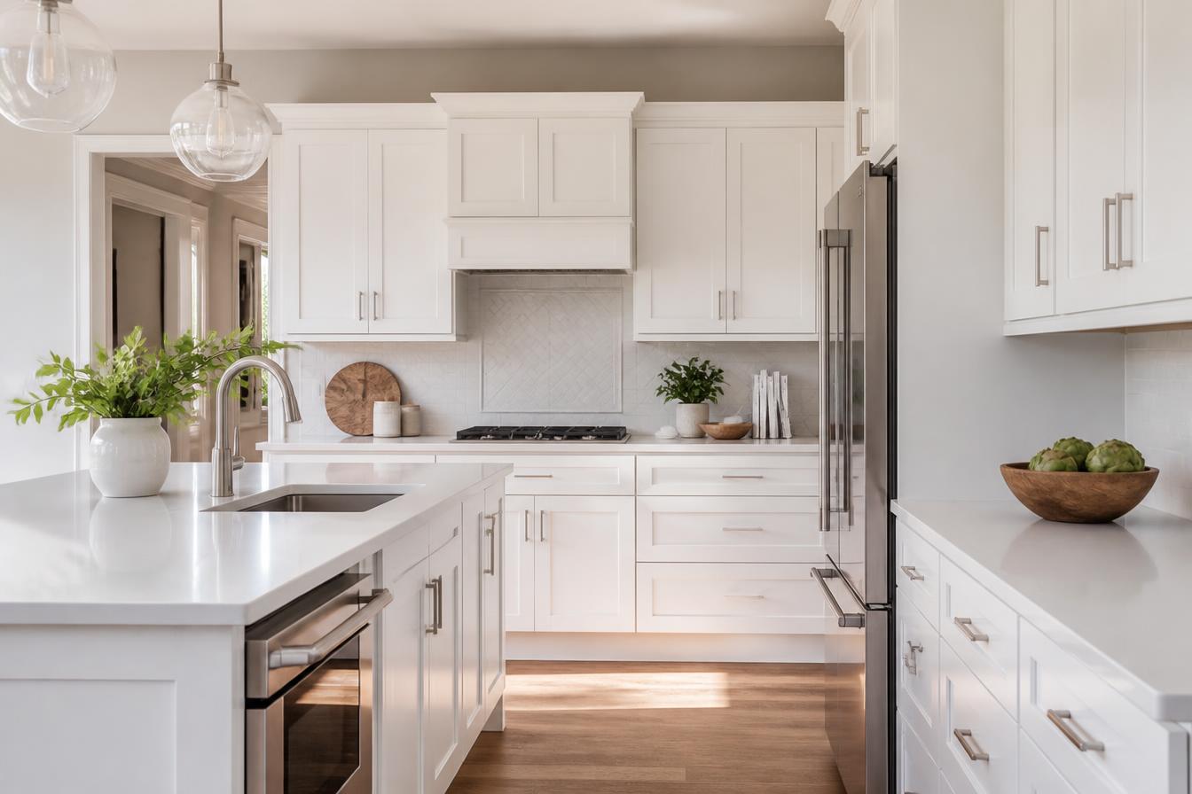 Refinished kitchen cabinets